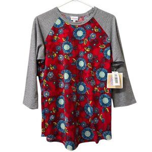 LULAROE Randy‎ Shirt 3/4 Sleeve Colorful Cottagecore Loungewear Size Medium NWT